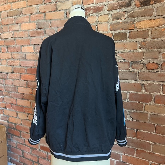 Black bomber/racer jacket - Picture 4 of 4